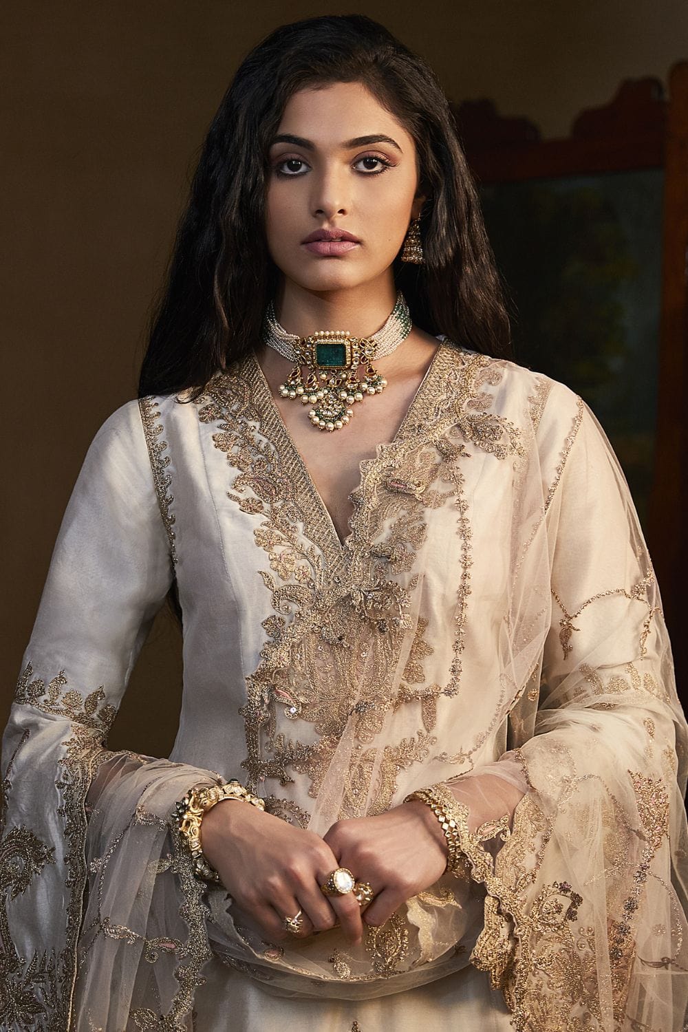 Ivory Kurta and Sharara Set
