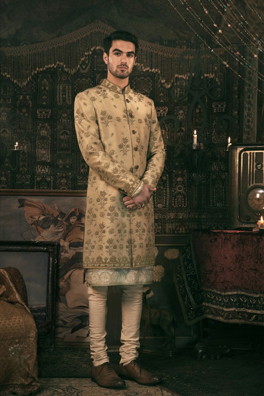 Pistachio Green Sherwani set