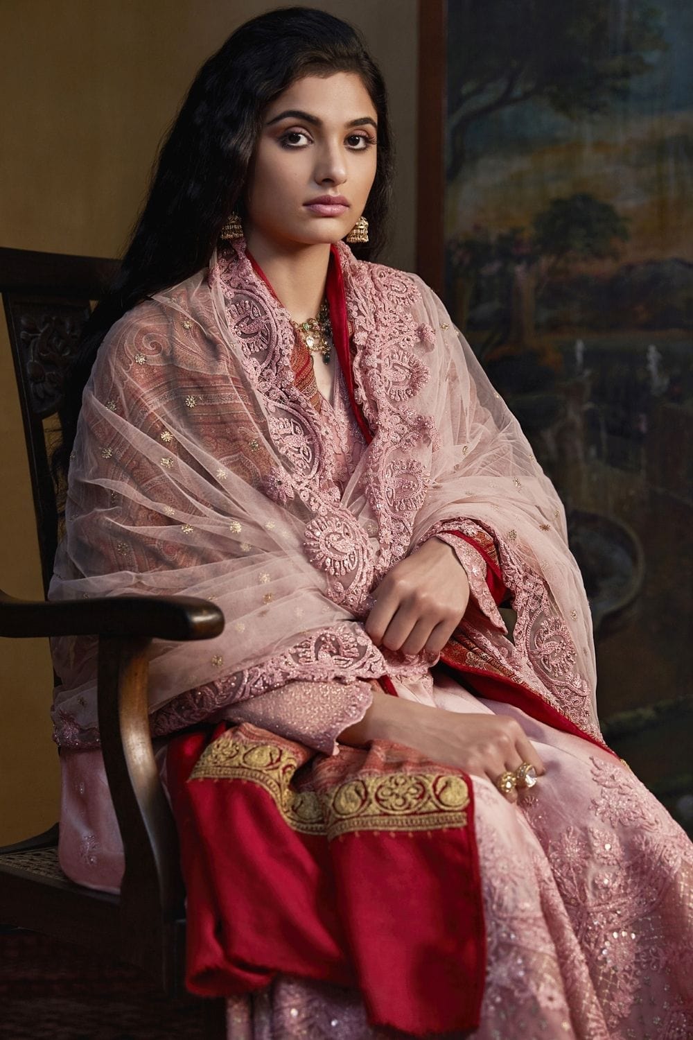 Pink Kurta and Sharara set