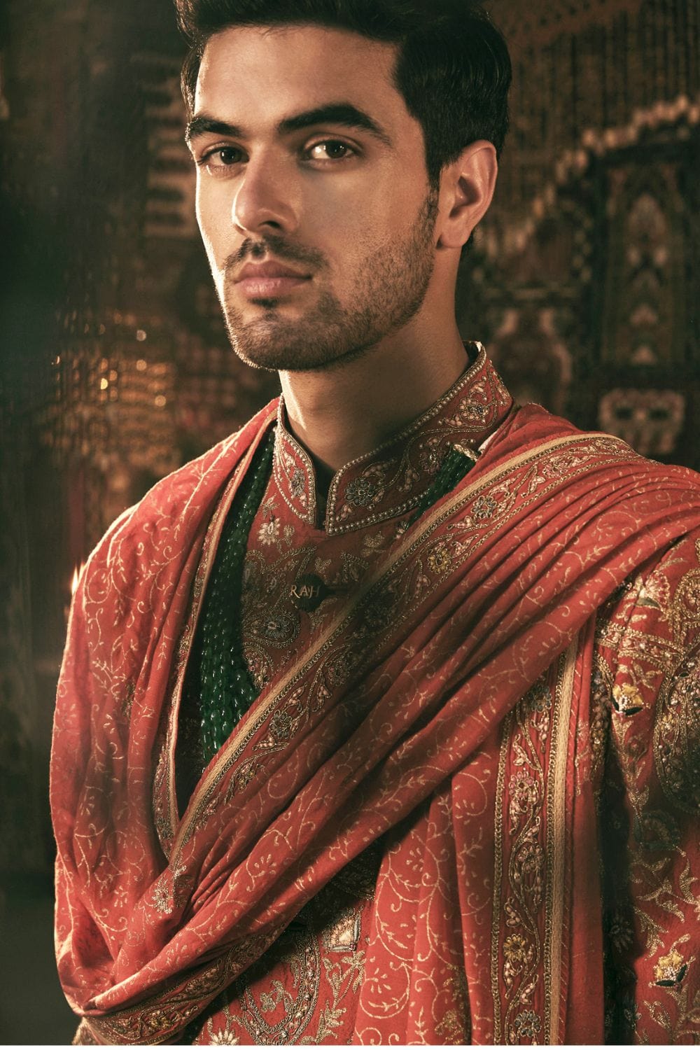 Flame Orange Sherwani set