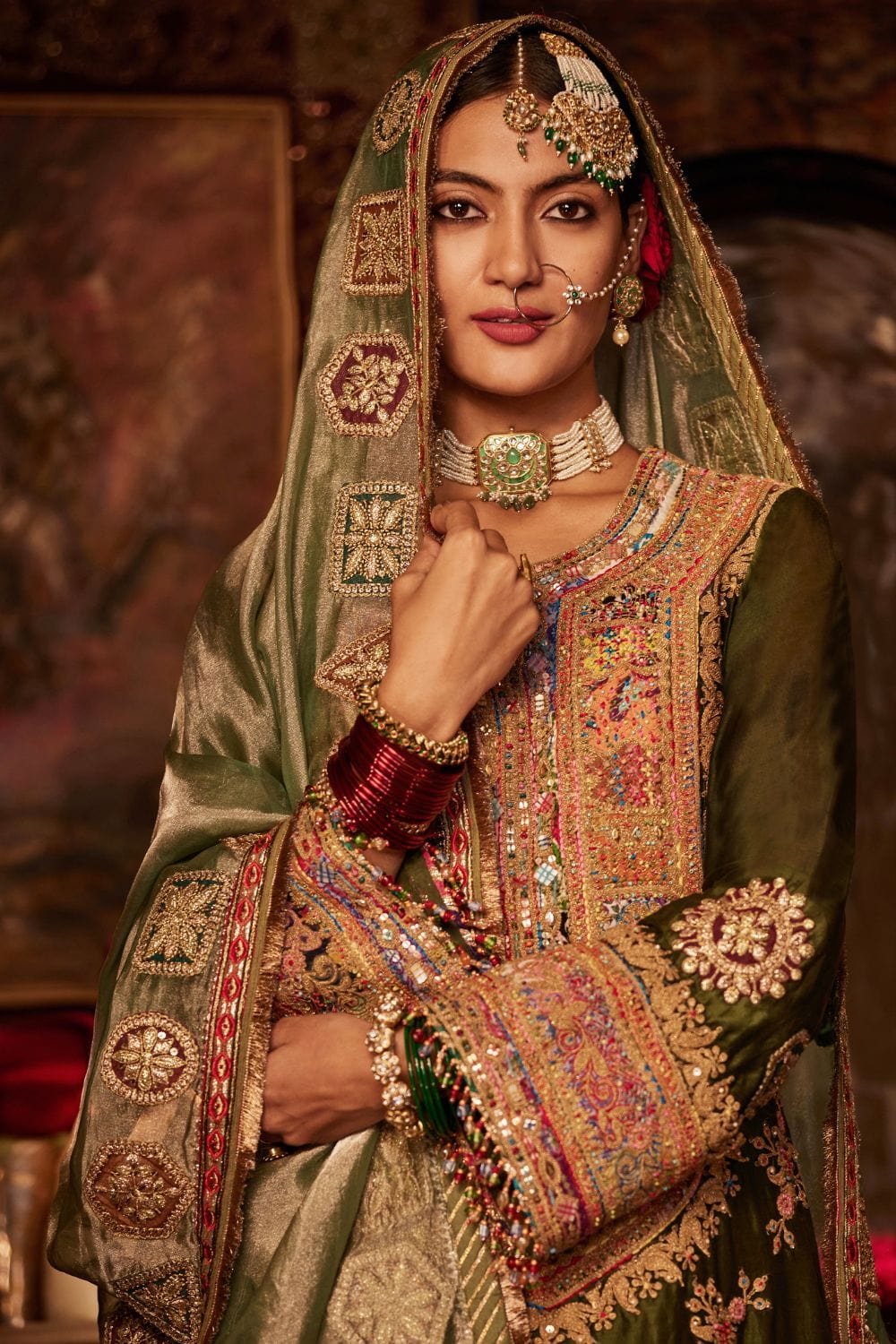 Green kurta set