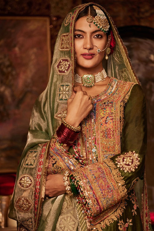 Green kurta set