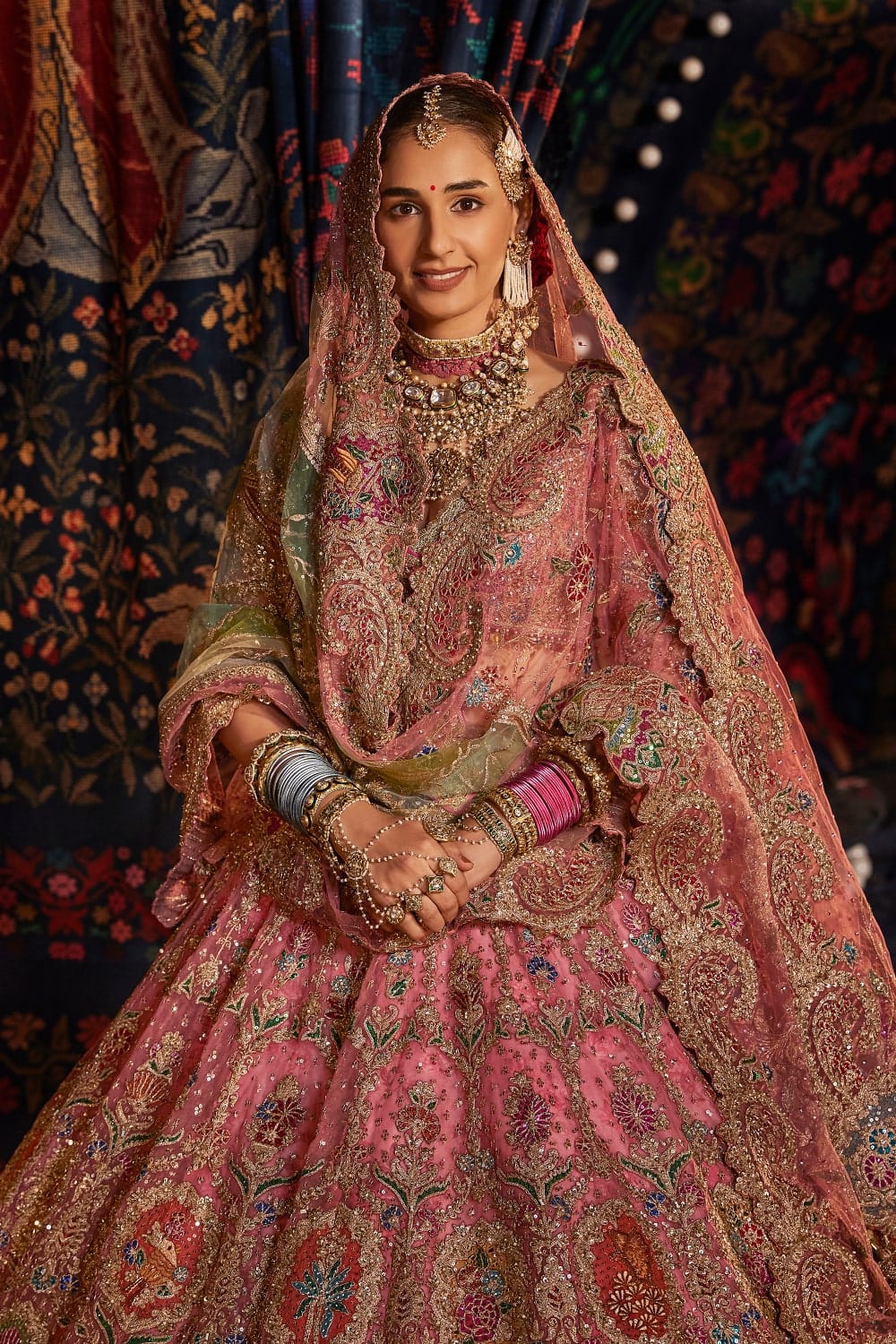 Carnation Pink Trail Lehenga