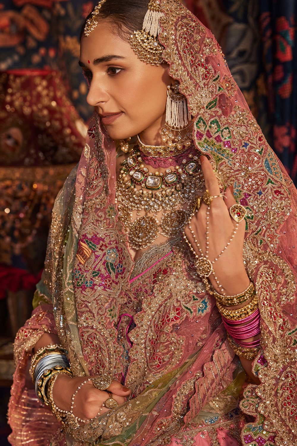 Carnation Pink Trail Lehenga
