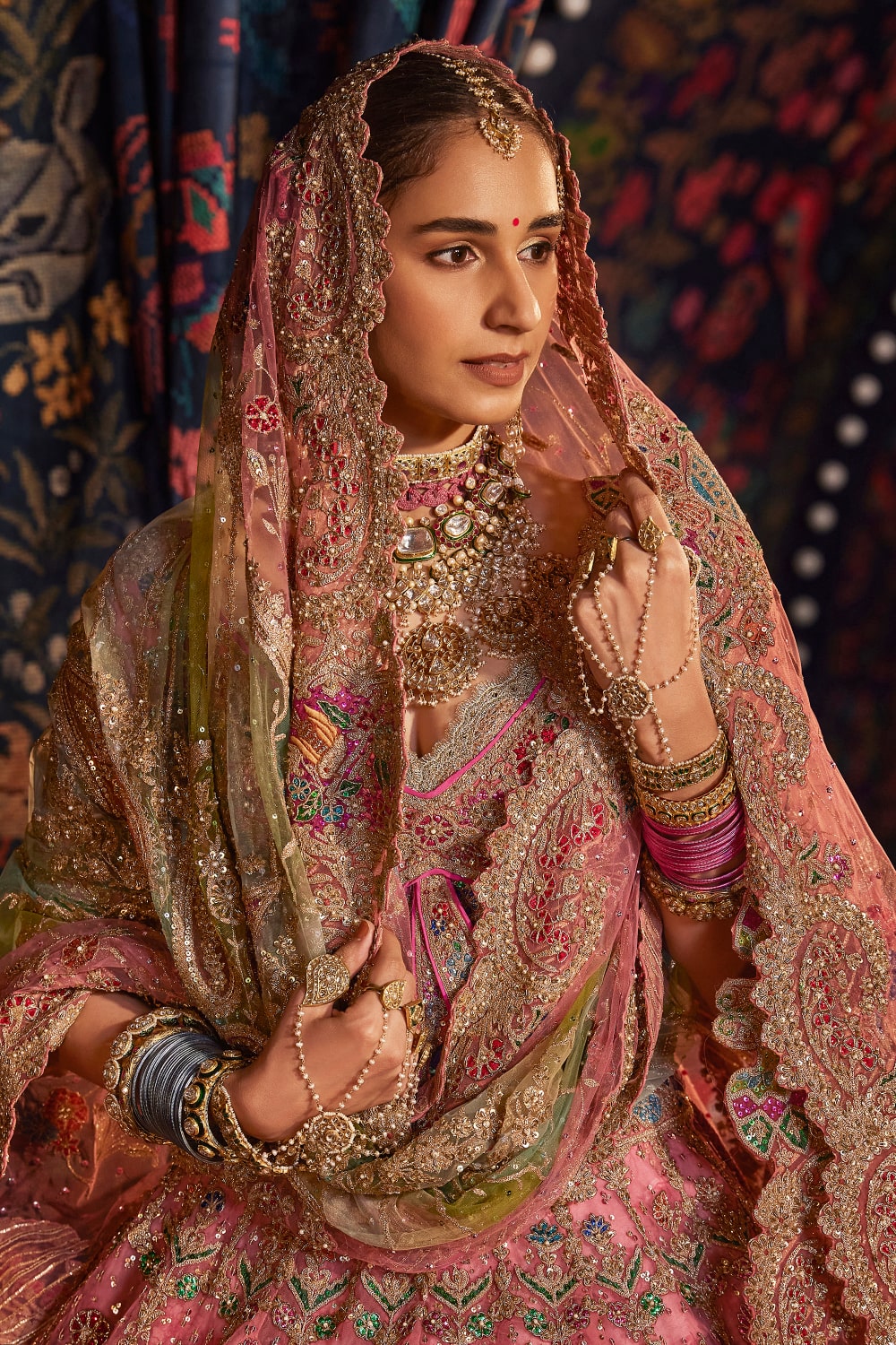 Carnation Pink Trail Lehenga