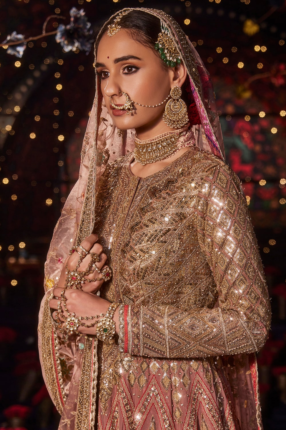 Blush Pink Sequin Kalidar Set