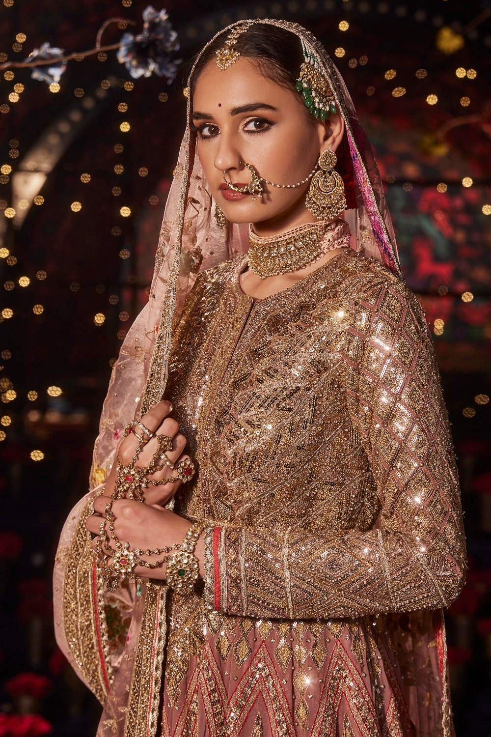Blush Pink Sequin Kalidar Set
