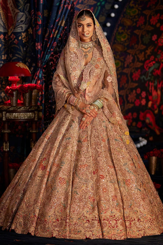 Pale Powder Pink Cornucopia Lehenga Set