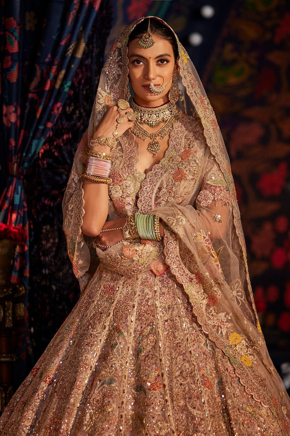 Pale Powder Pink Cornucopia Lehenga Set