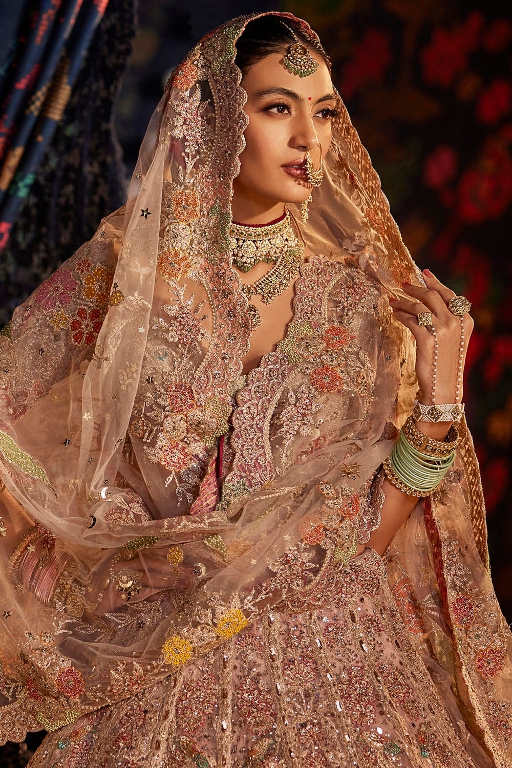 Pale Powder Pink Cornucopia Lehenga Set