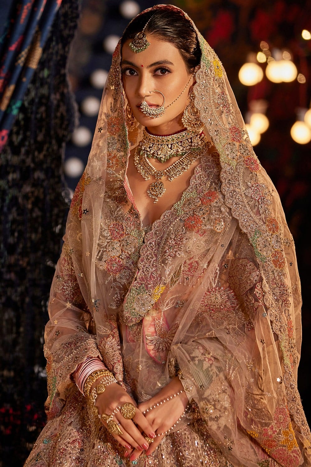 Pale Powder Pink Cornucopia Lehenga Set
