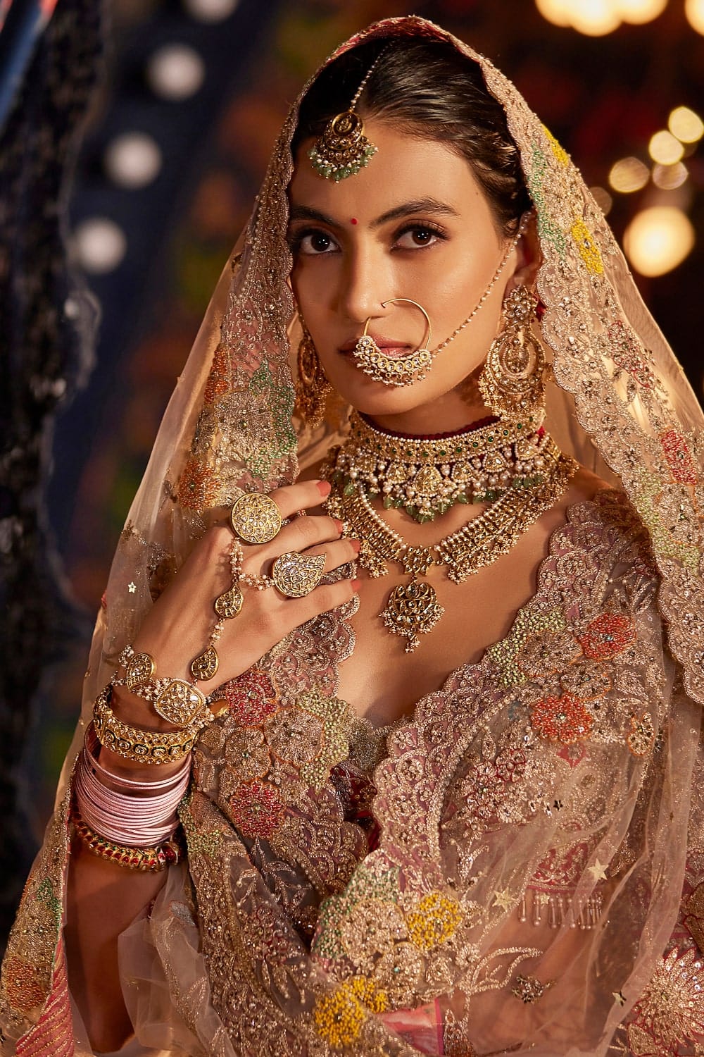 Pale Powder Pink Cornucopia Lehenga Set