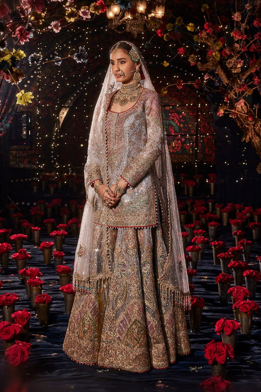 Dove Grey Sharara Set