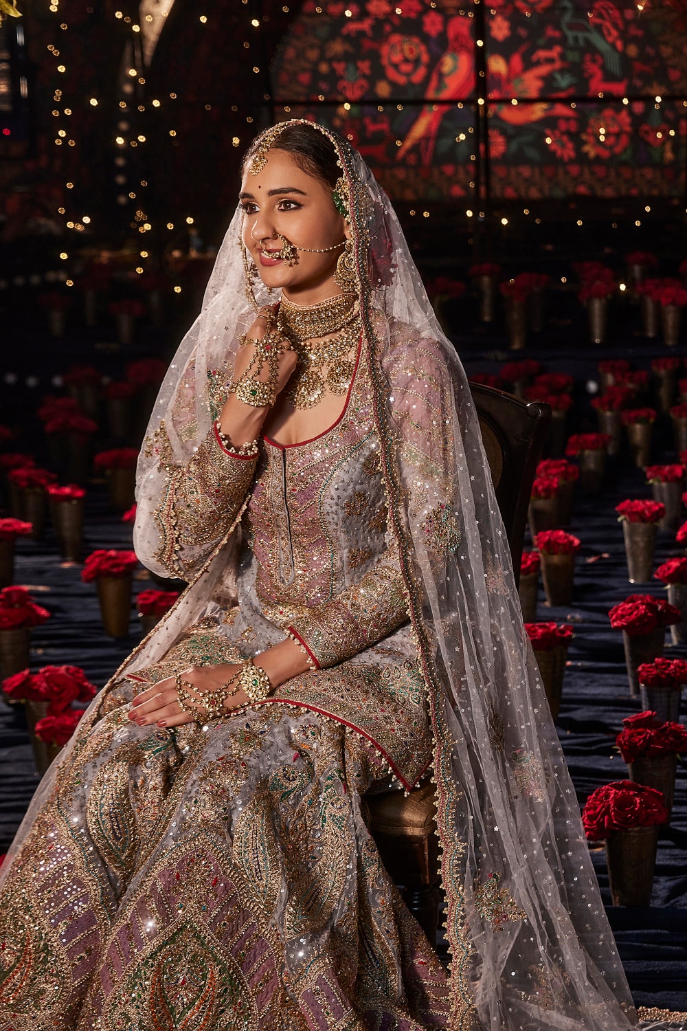 Dove Grey Sharara Set
