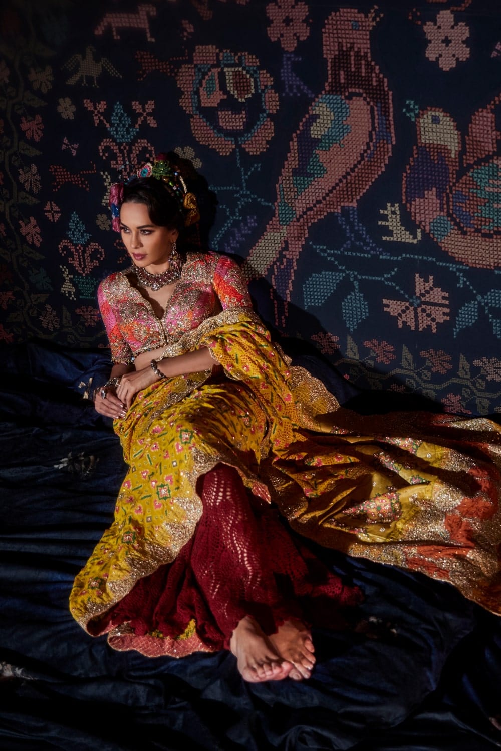 Yellow Gharchola Saree