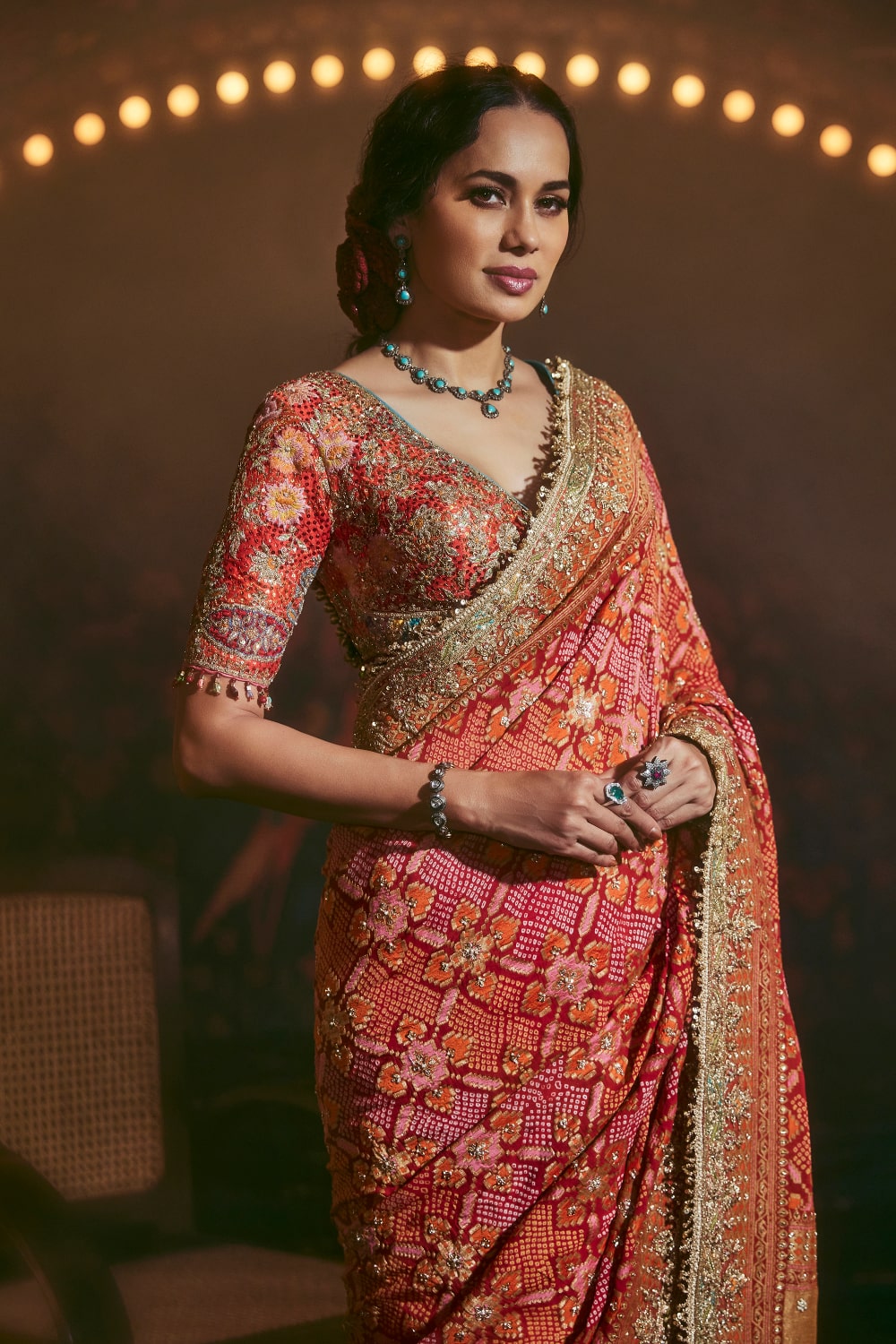Deep Red Gharchola Saree