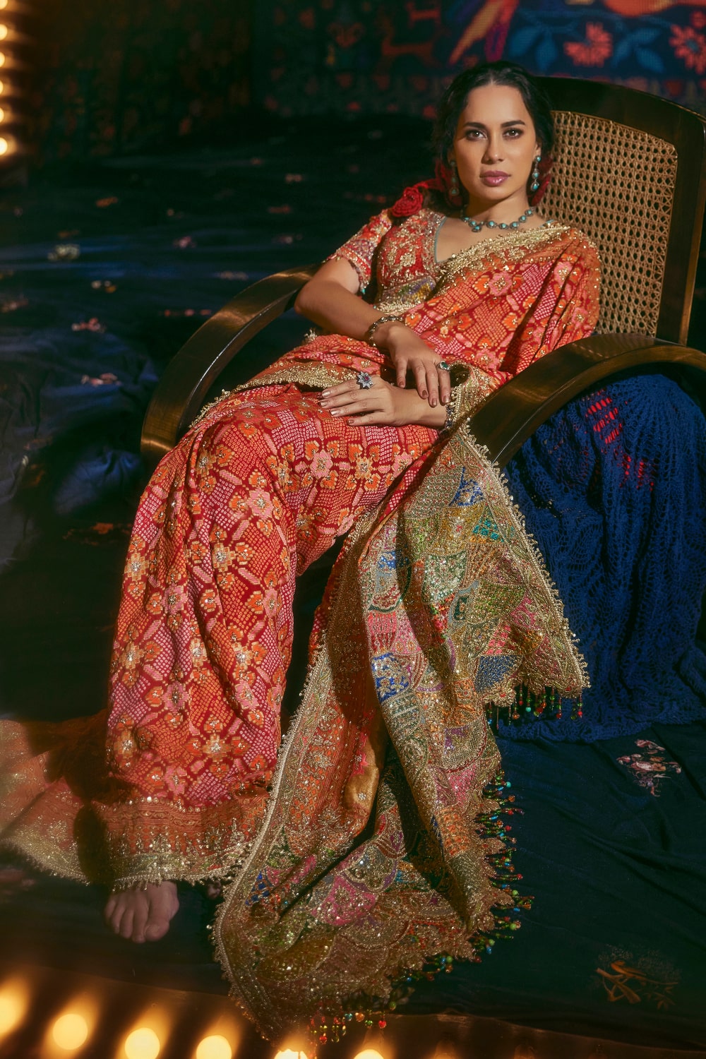 Deep Red Gharchola Saree
