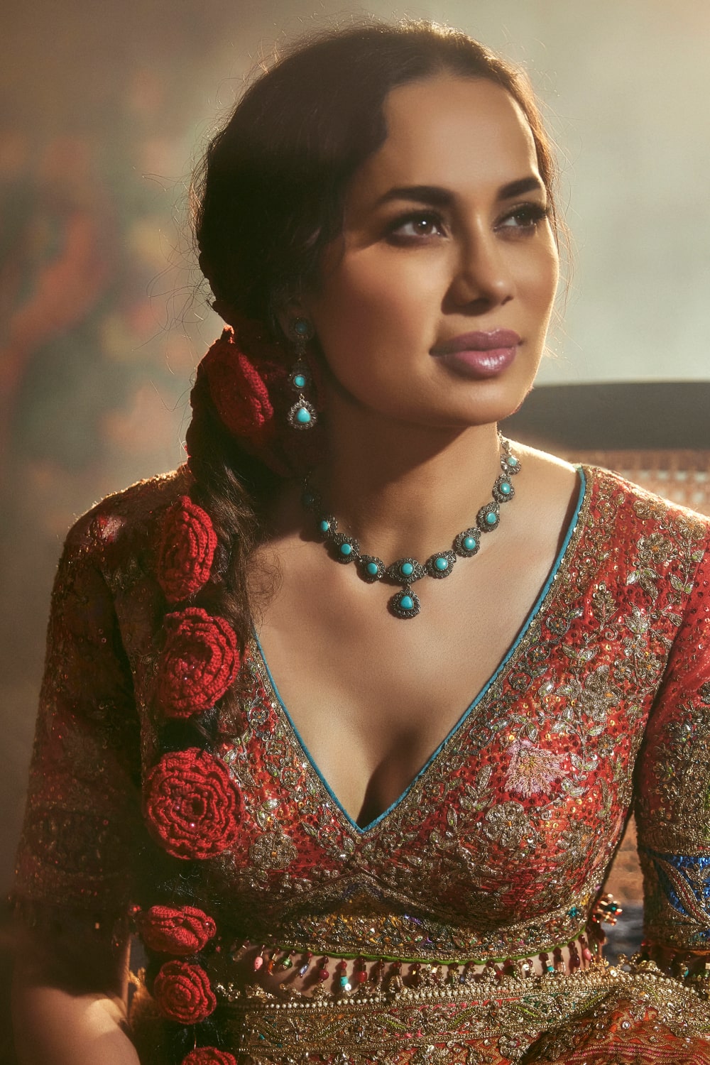 Deep Red Gharchola Saree