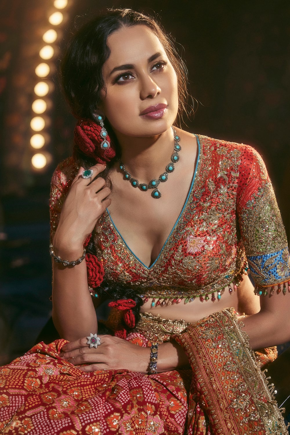 Deep Red Gharchola Saree