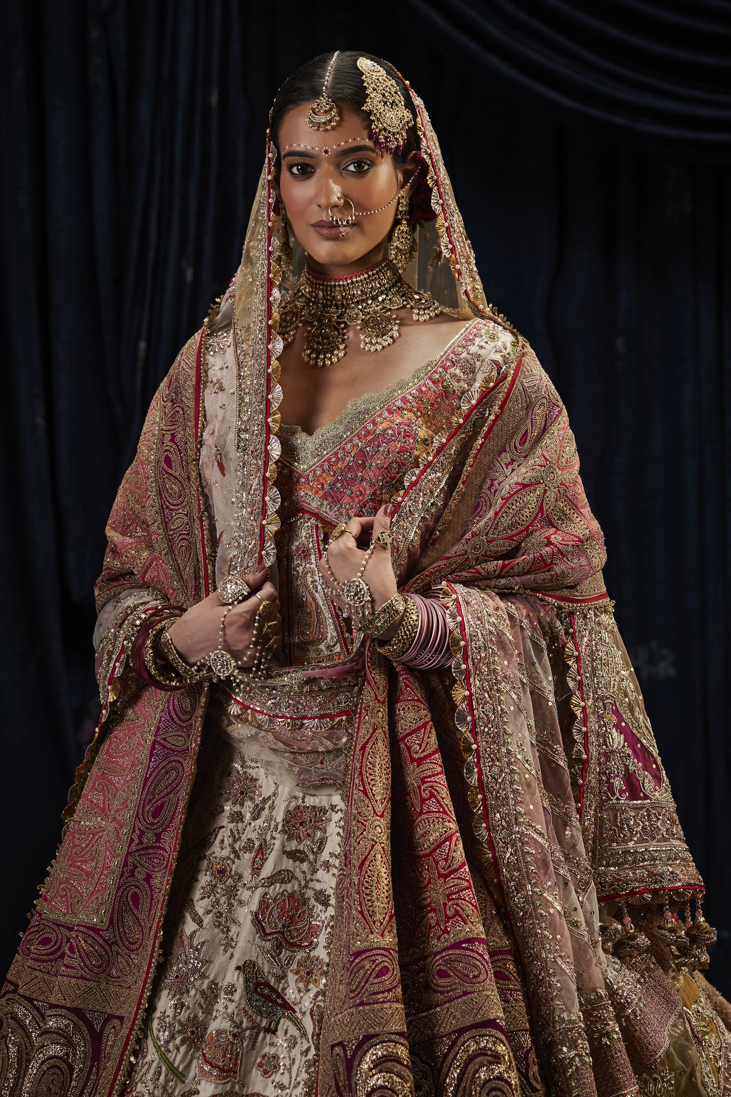 Ivory Silk Lehenga