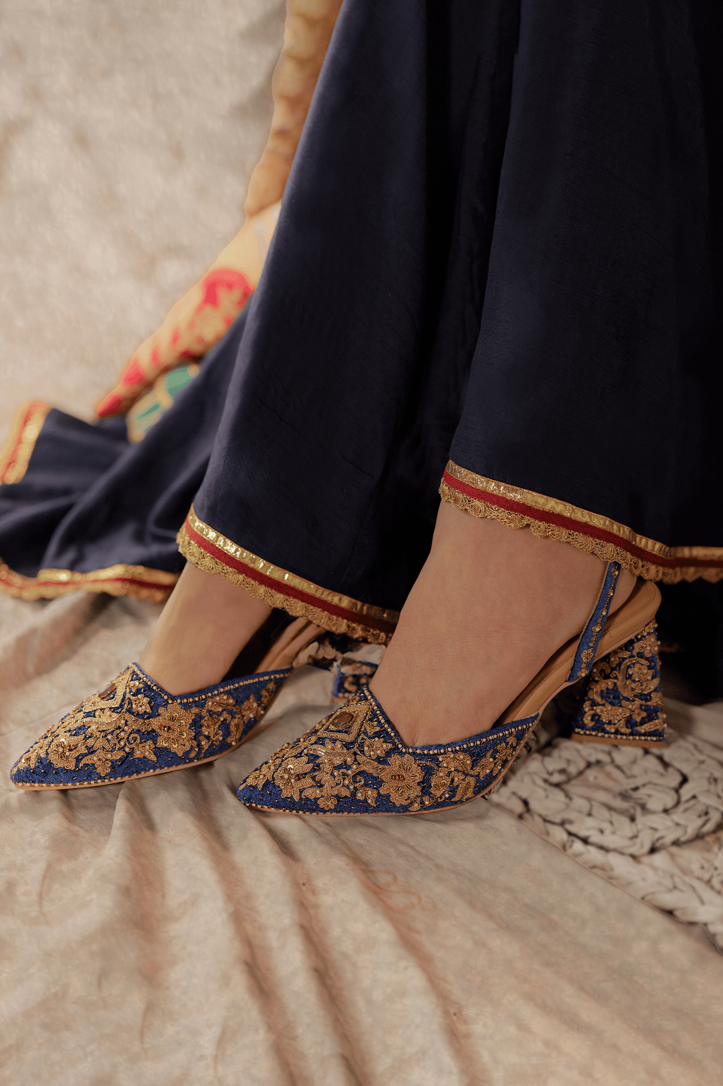 Midnight Blue Kurta - Sharara Set