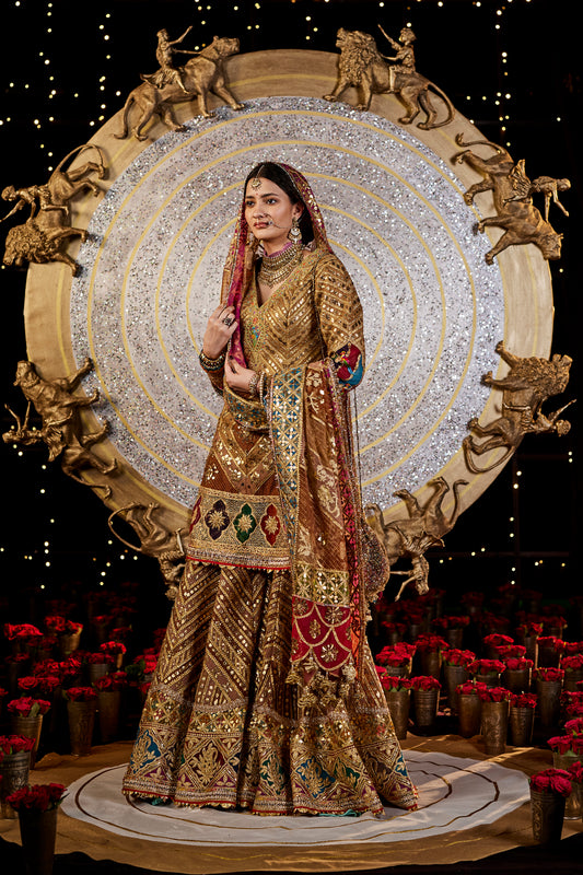 Burnished Gold Gharara Set