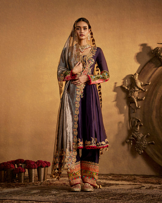 Deep Purple Kurta Set