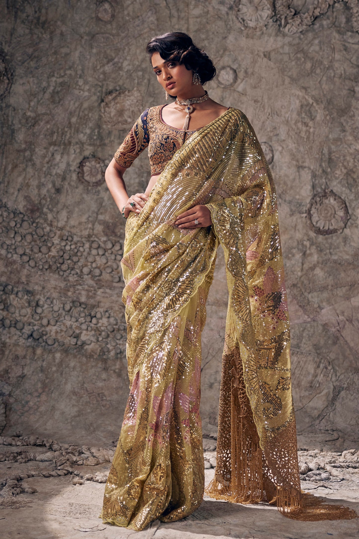Celadon Lightscape Saree