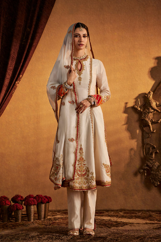 Ivory Chaand-Phool Kurta Set