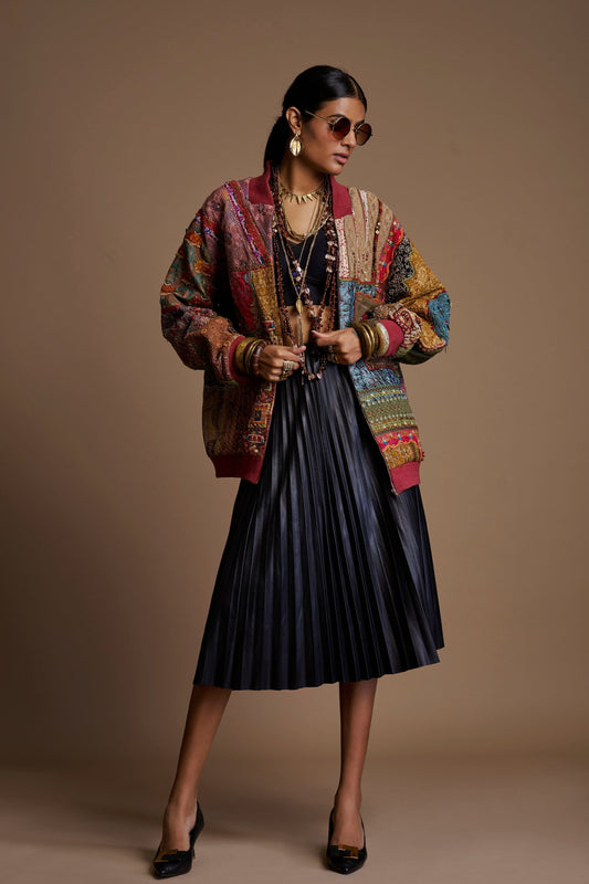 Ribbed Bomber Jacket