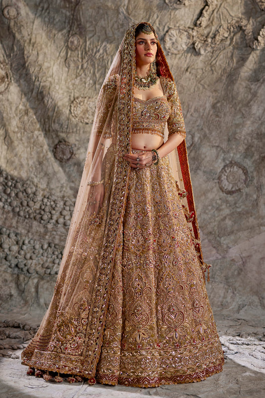 Gold Crystal Embellished Lehenga