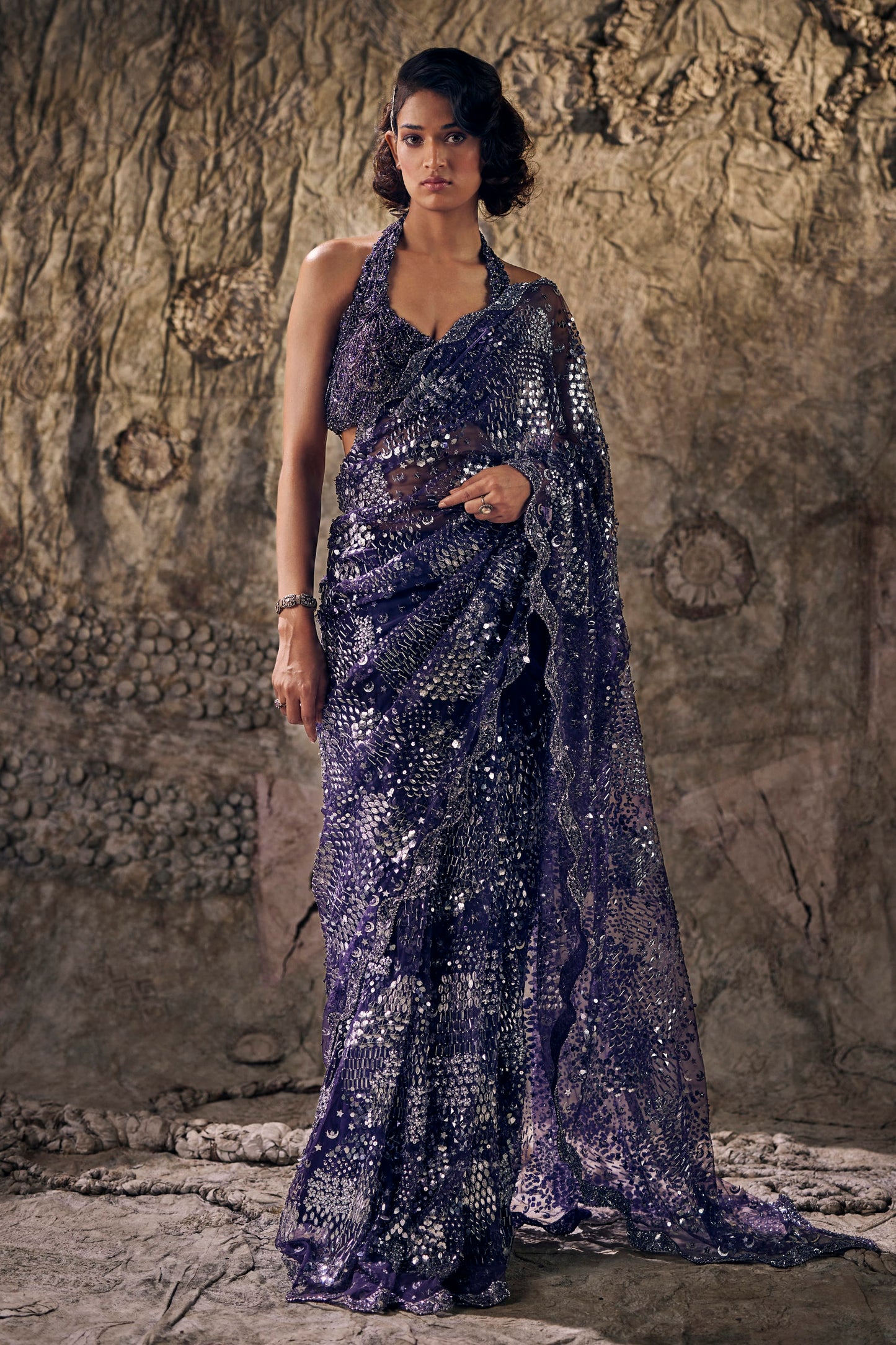Deep Purple Saree