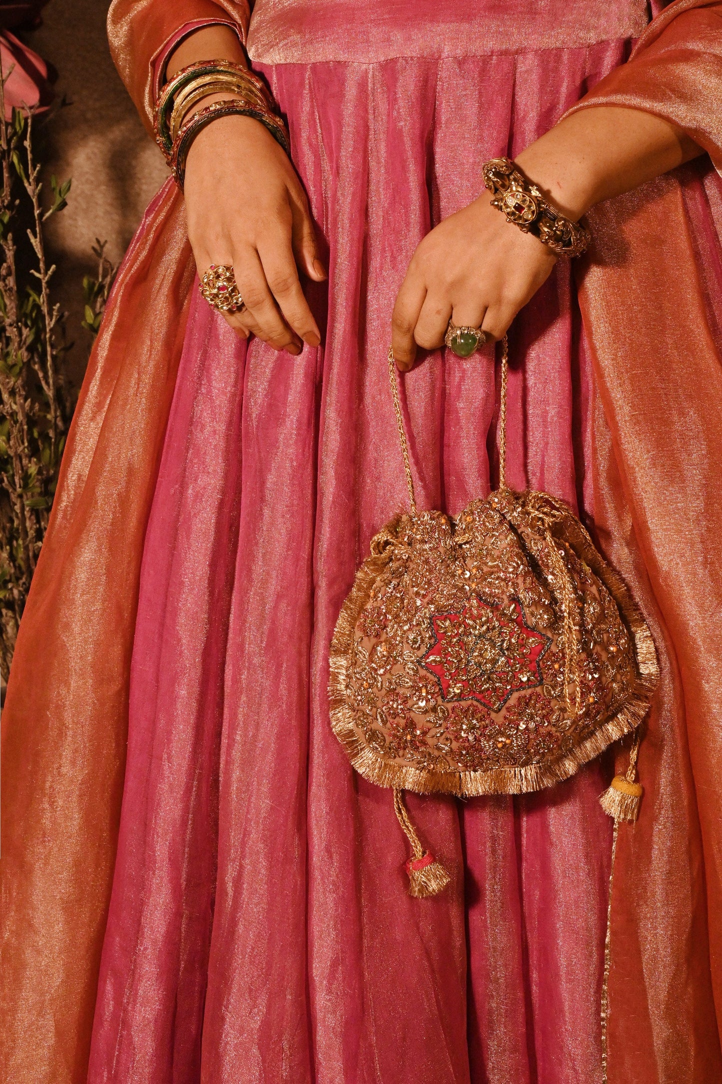 Blush Ruby Naqsh Noor Potli