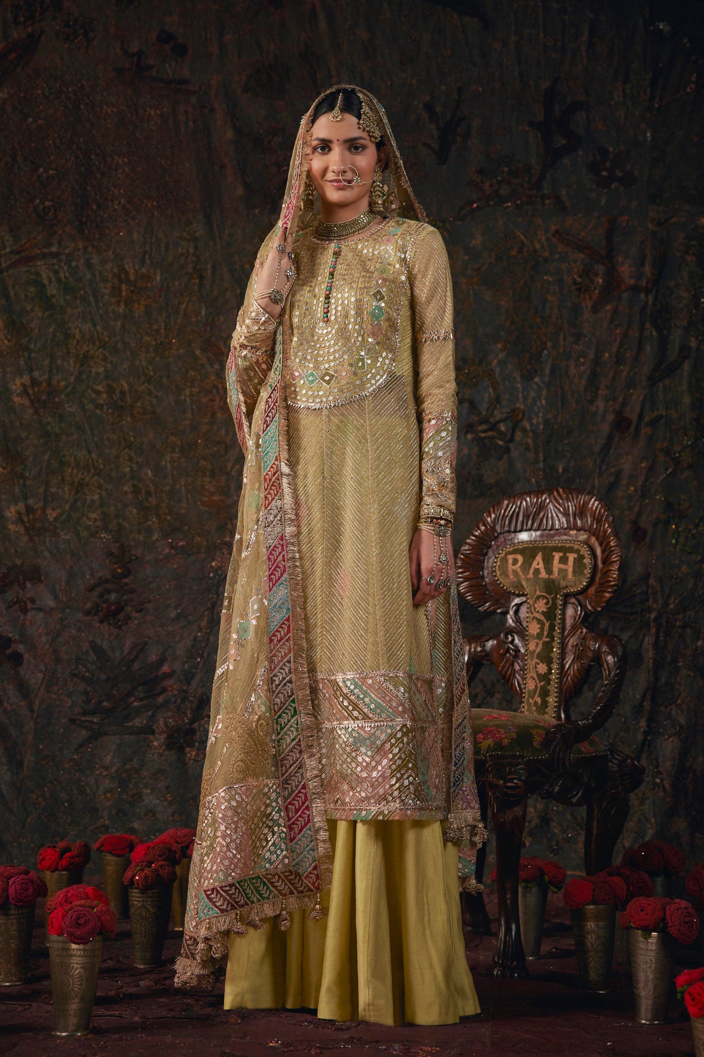 Frosted Pistachio Kurti-Sharara Set