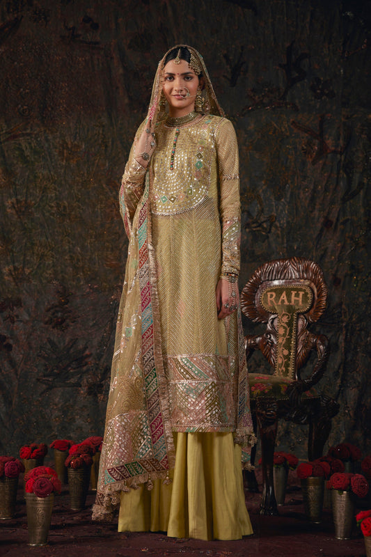 Frosted Pistachio Kurti-Sharara Set