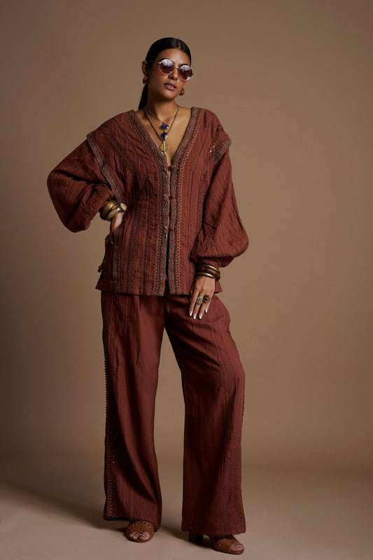 Chestnut Placket Set