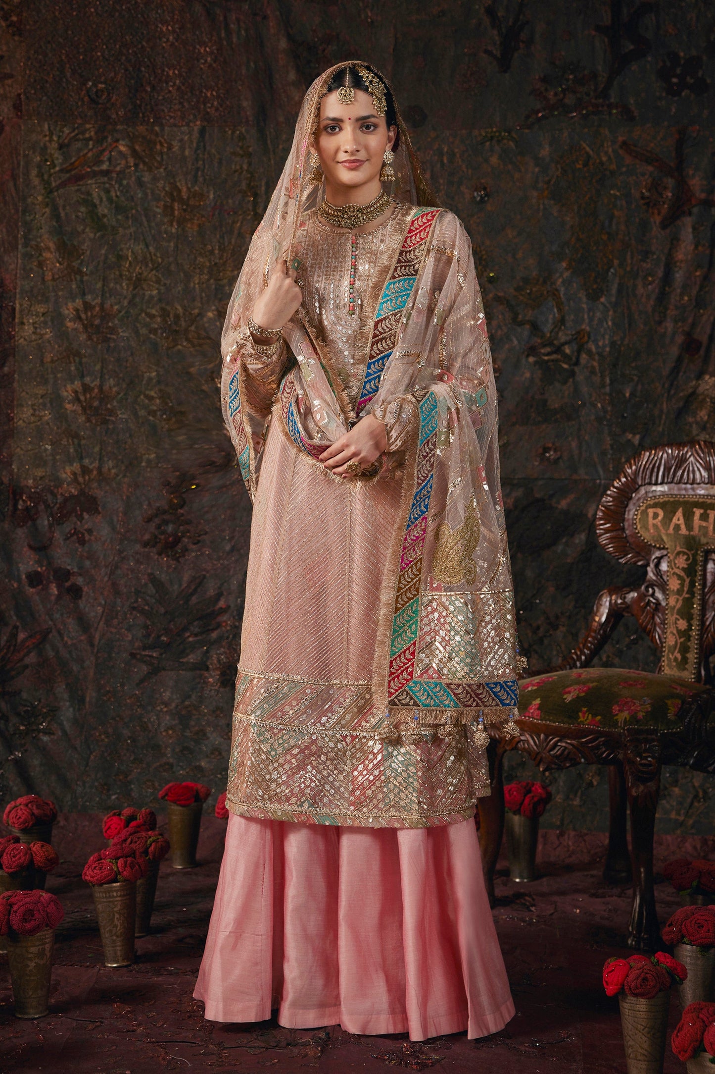 Soft Pink Kurti-Sharara Set