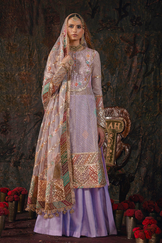 Frosted Lilac Kurti-Sharara Set
