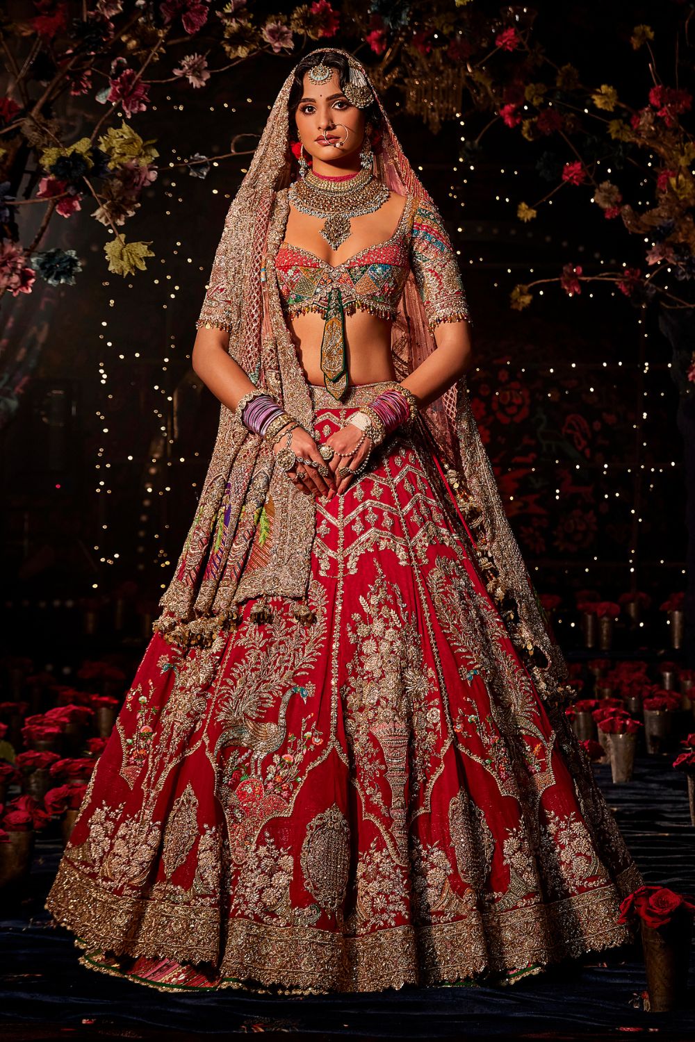 Pomegranate Vase of Plenty  Lehenga Set