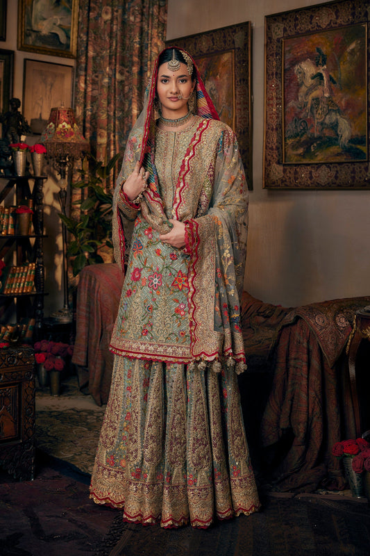 Pale Blue Kurti-Sharara Set