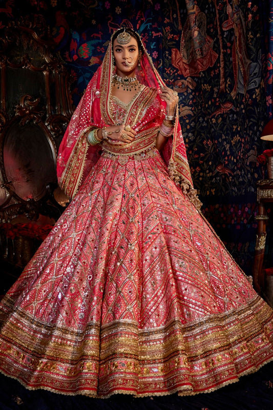 Rani Pink  Sucha Gota Lehenga Set