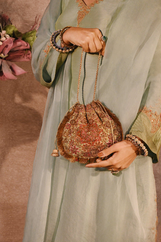 Pistachio Green Naqsh Noor Potli