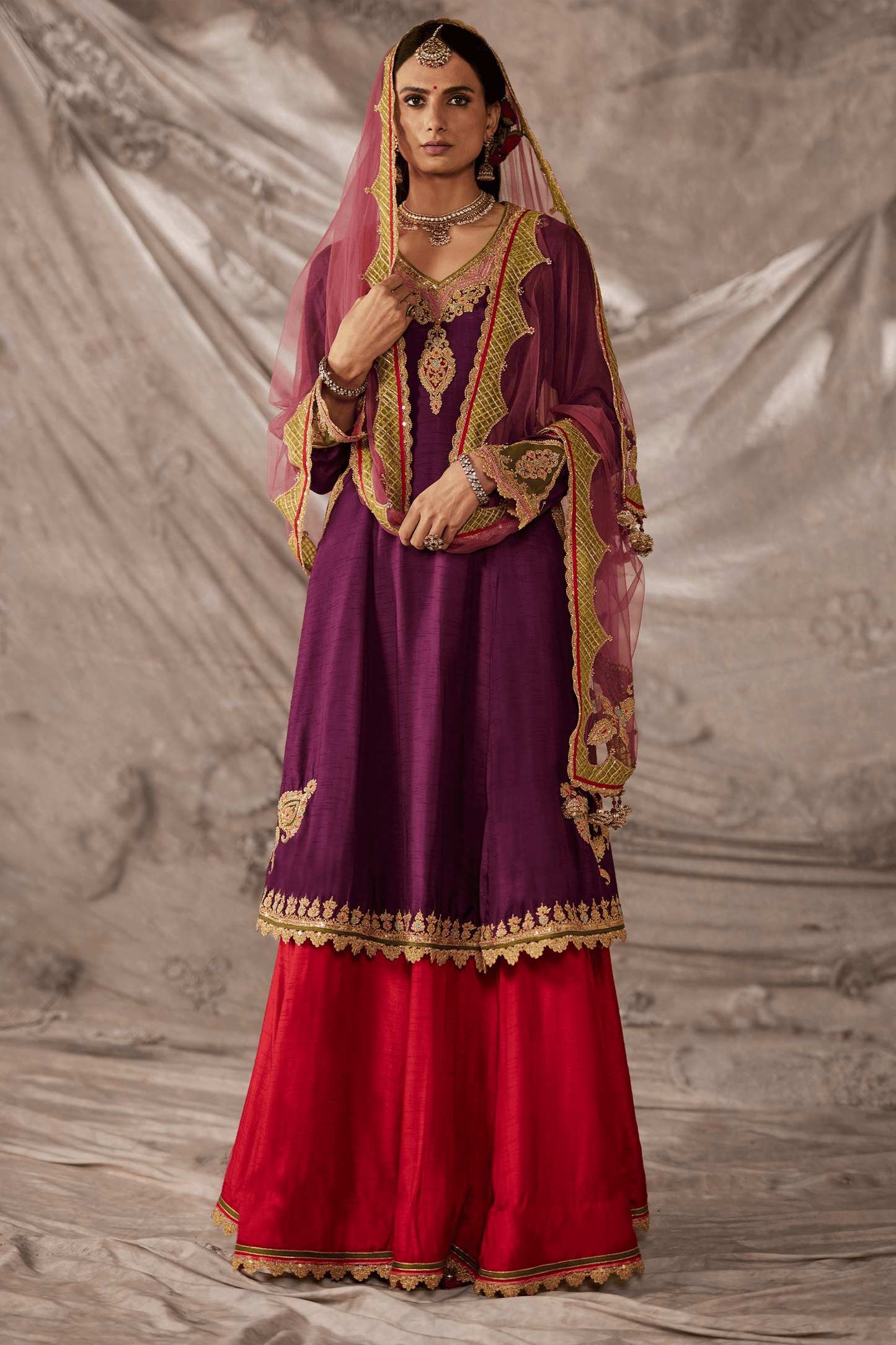 Purple Kurta Set
