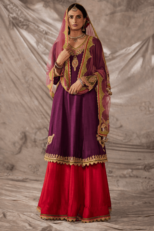 Purple Kurta Set