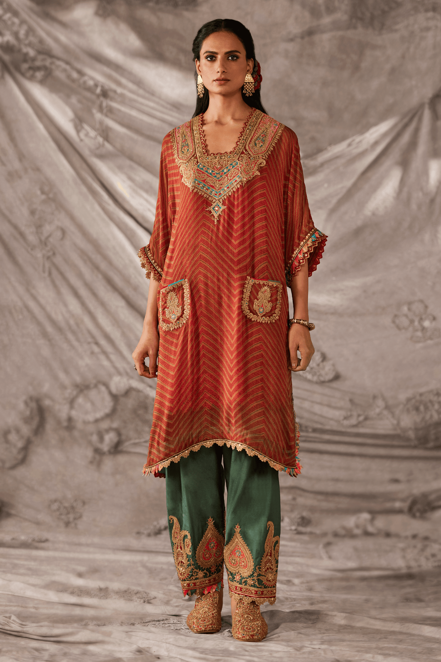 Rust Kaftan Set