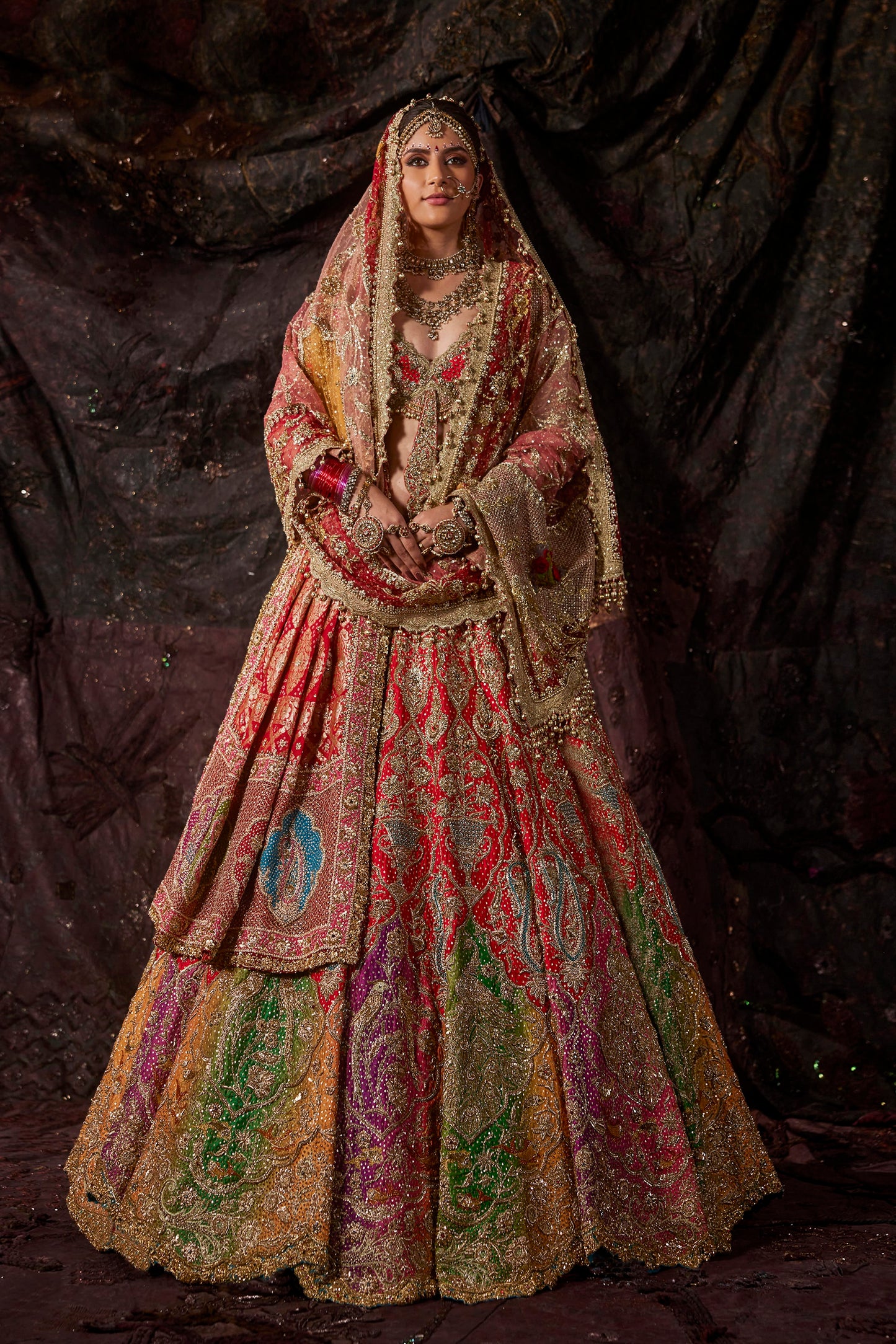 Lush Red Silk Lehenga