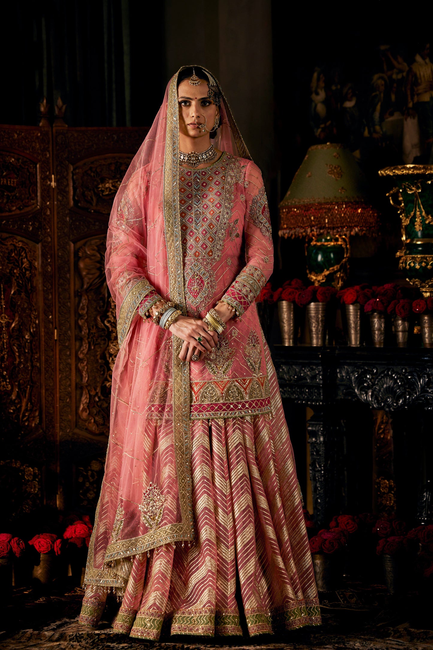 Crimson Pink Tulle Sharara