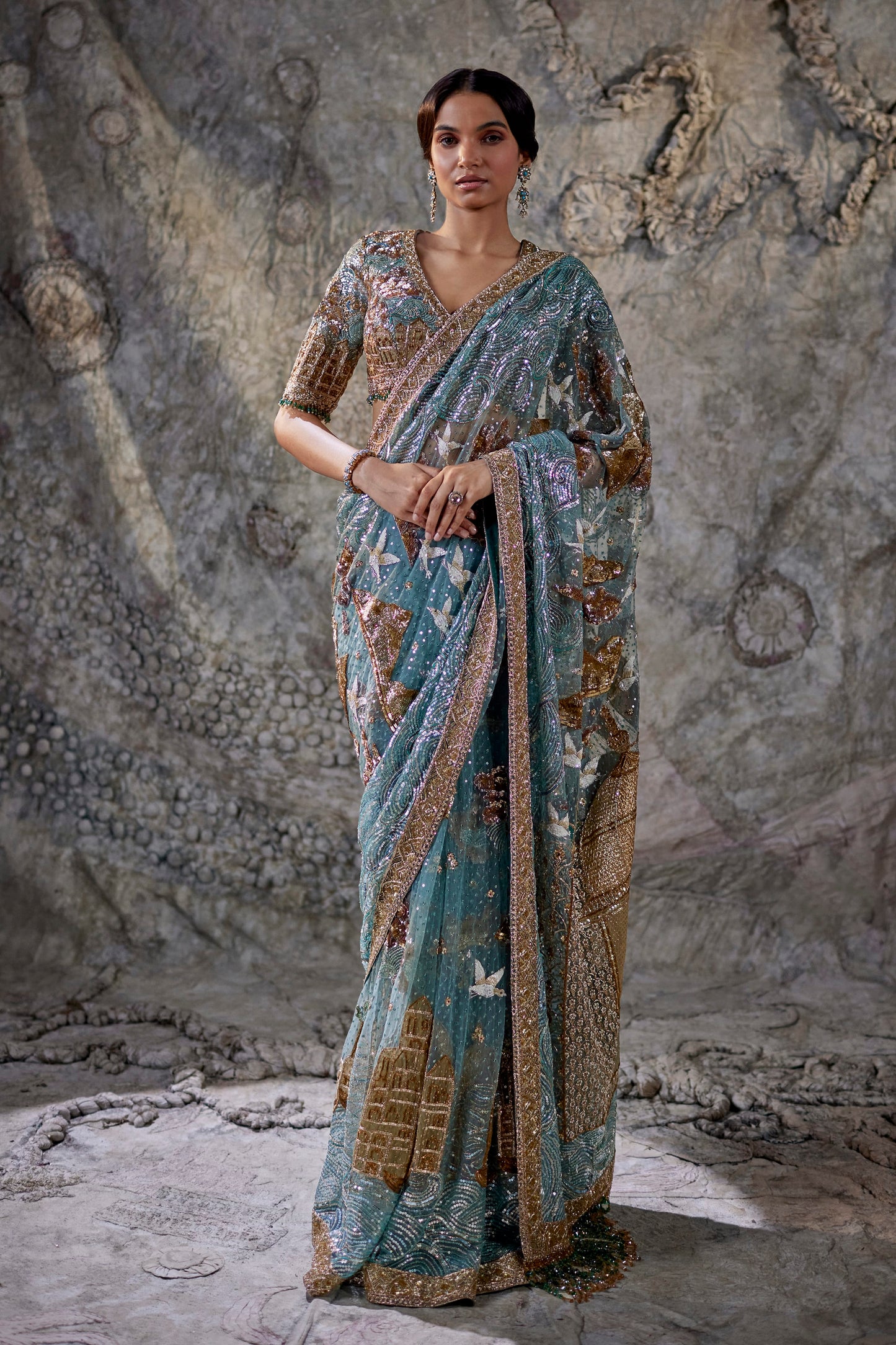 Aqua Blue Reverie Saree