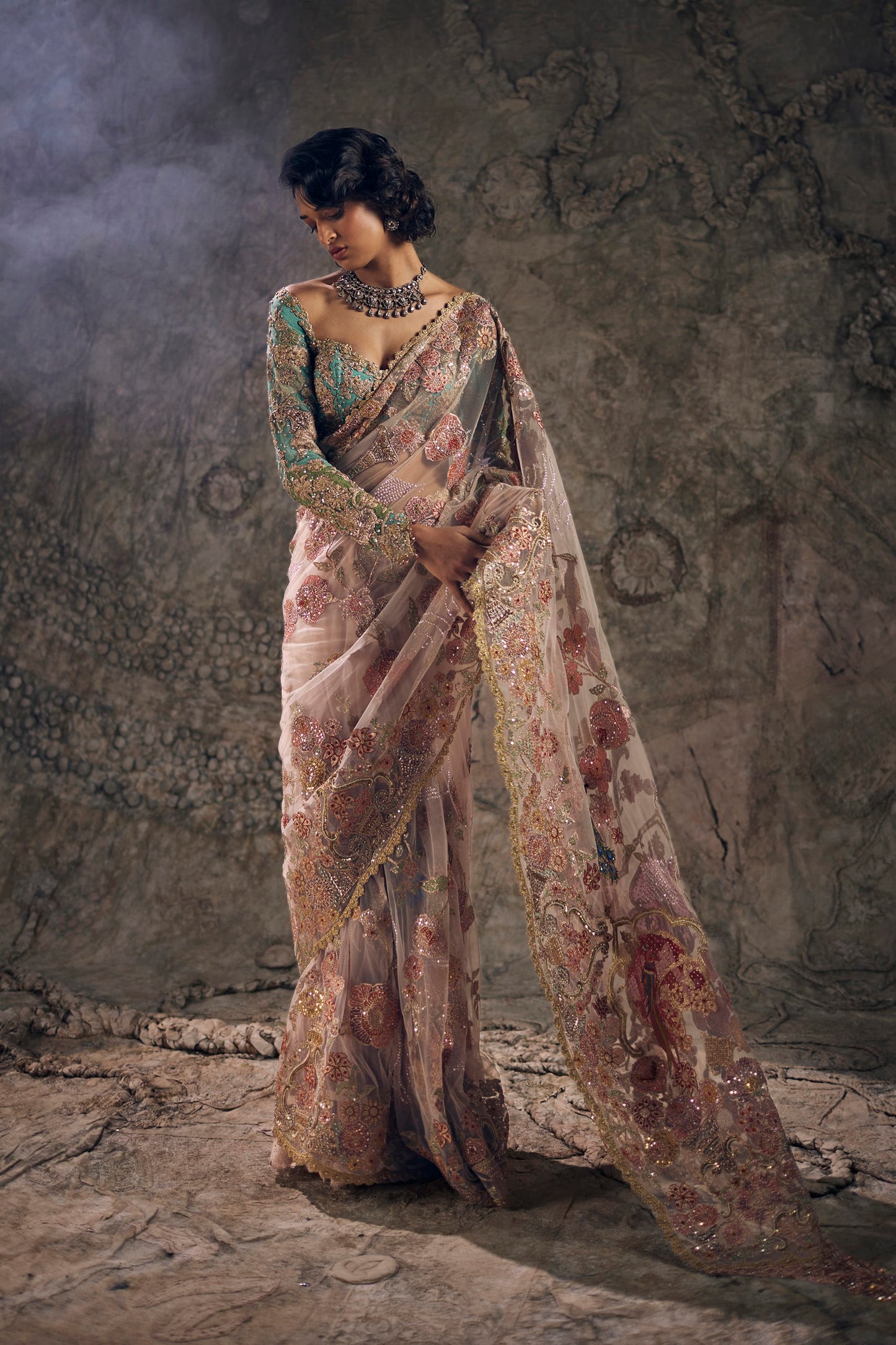 Soft Pink Baroque Saree