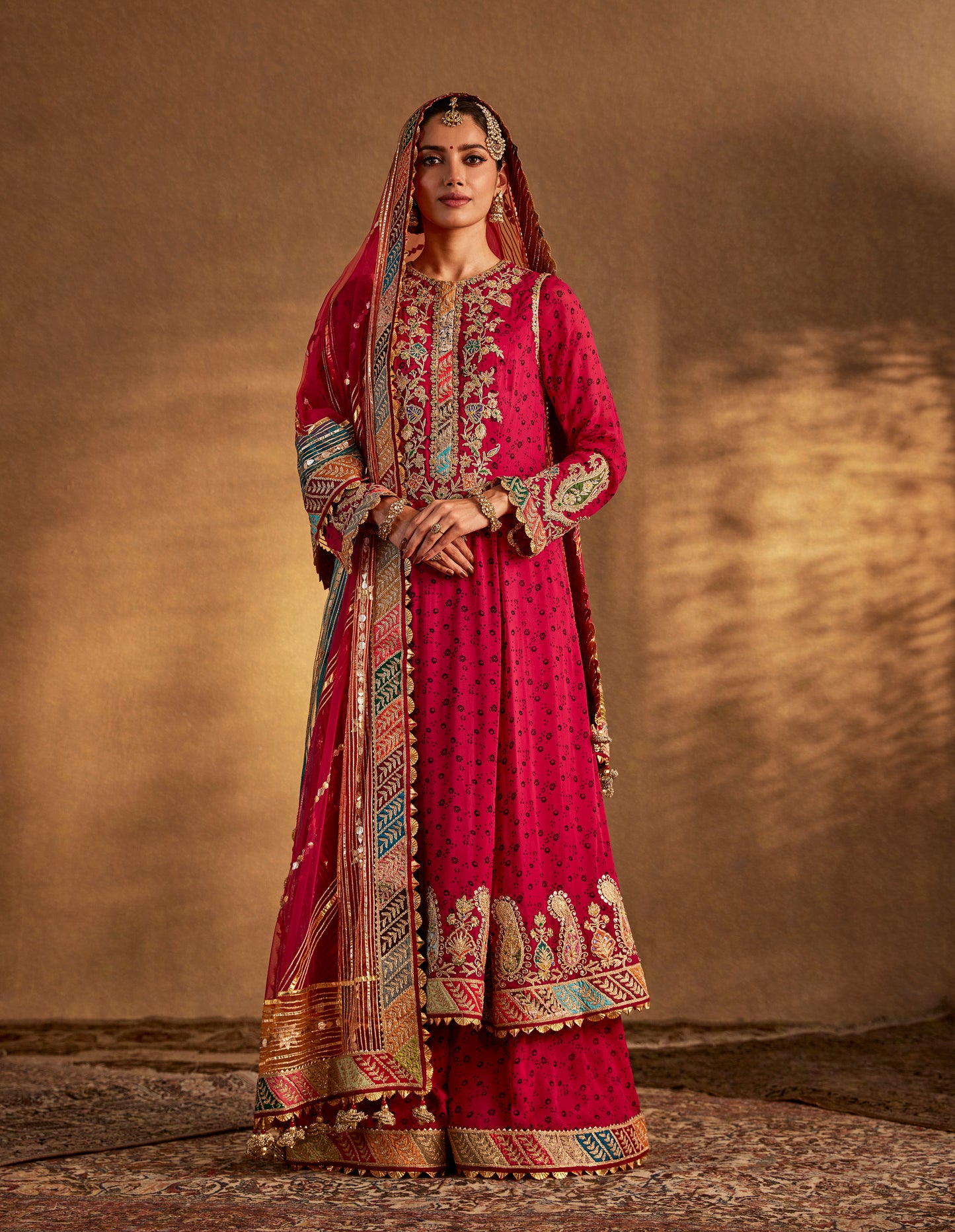 Deep Pink Kurta-Sharara Set